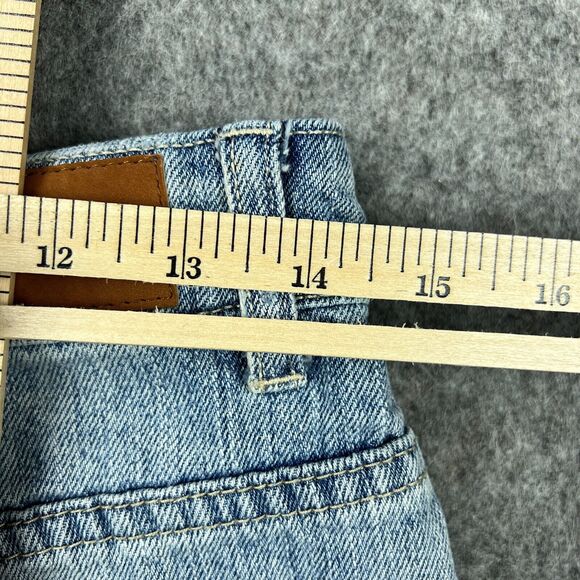 BDG Shorts Womens‎ 28 Blue Camo High Rise Dree Cheeky Frayed Cutoff Denim Jeans - Picture 11 of 13